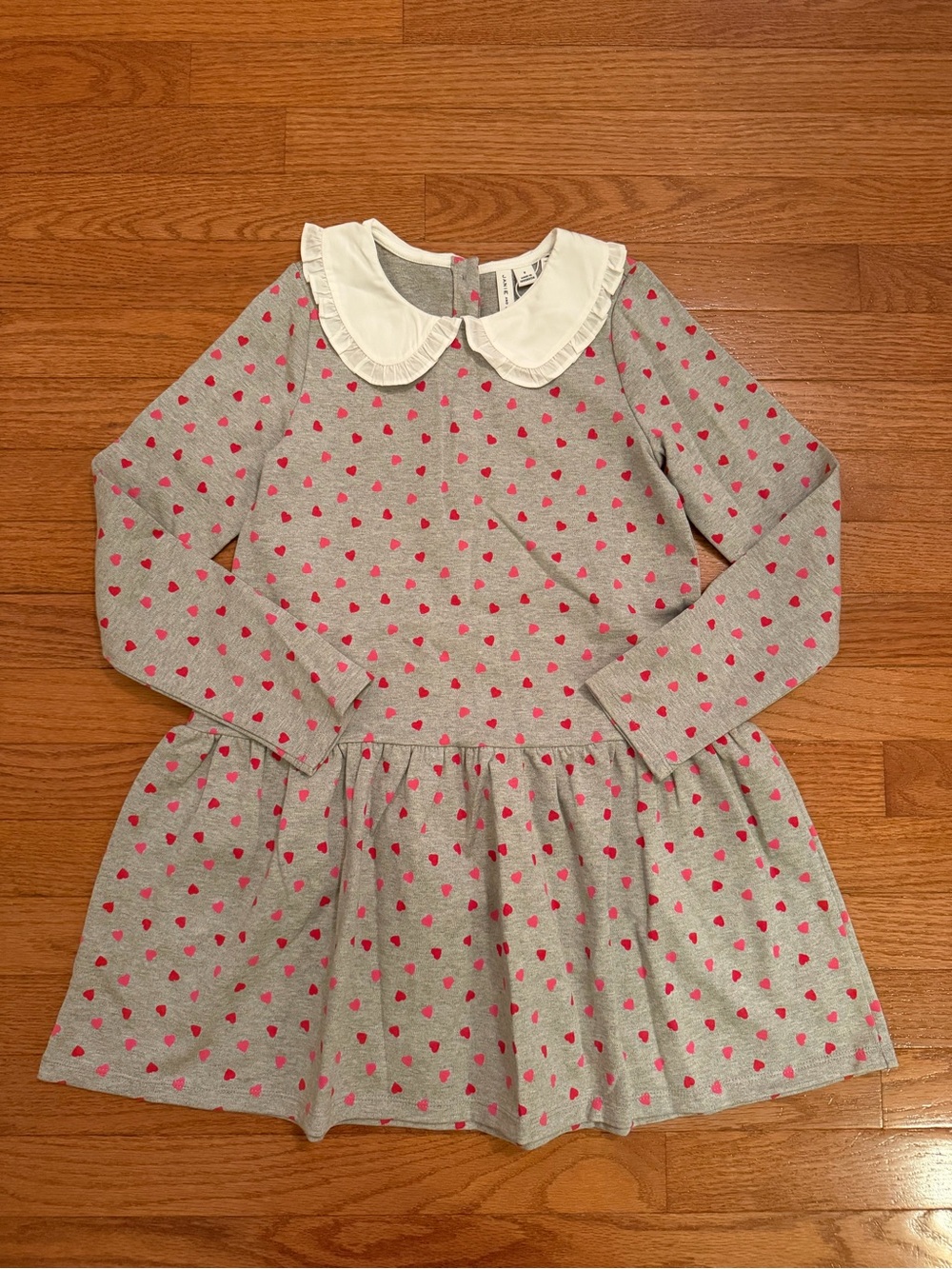 NWT Janie and Jack Gray and Pink Valentine’s Day Dress
